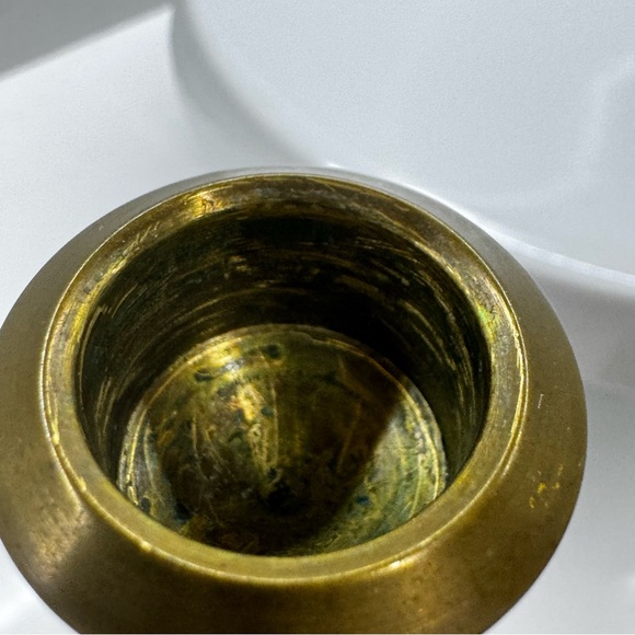 Vintage solid brass turned MCM 7” candlestick holders (set of 2) - Picture 9 of 11